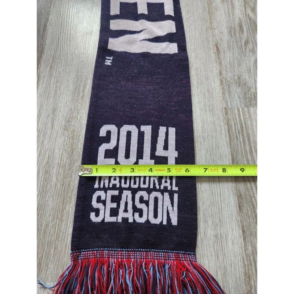 Indy Eleven Soccer Scarf 2014 Inaugural Season USL Fan Scarf Blue Red Acrylic